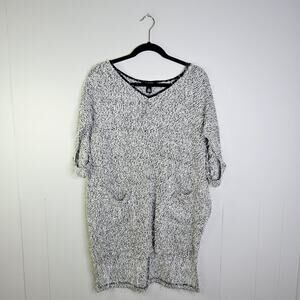 New Nine West Fuzzy Transitional Weather Tunic Top Dolman Sleeve Oversized Large